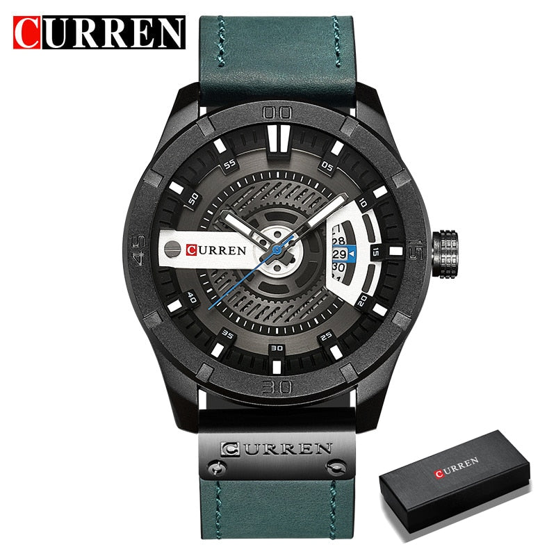 CURREN, moda novedosa, relojes creativos, reloj de pulsera deportivo de cuarzo militar informal, fecha de visualización, reloj Masculino, reloj Hodinky Masculino