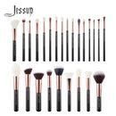 Jessup Makeup Brushes Kit 6-25pcs Black/Rose Gold Powder Foundation Eyeshadow Line Highlighter Concealer Blender Cosmetic Set