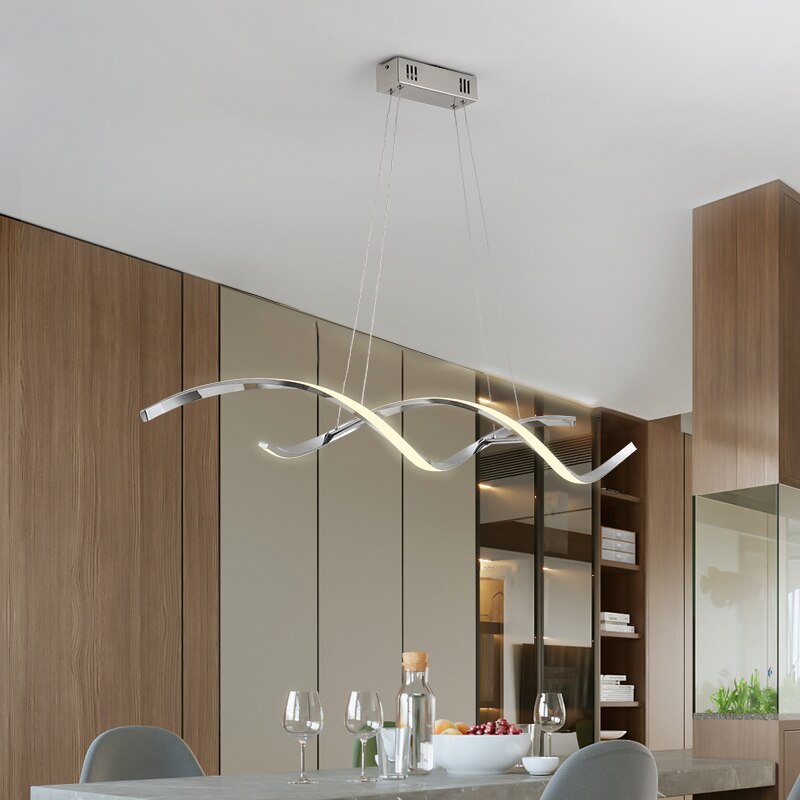 Nordische Lampe Moderne LED-Pendelleuchten für Esszimmer, Wohnzimmer, Shop, LED-Hängeleuchte, verchromt/vergoldet