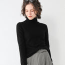 SuyaDream Woman Solid Wool Sweaters 100%Wool Turtleneck Plain Pullovers 2021 Fall Winter Bottoming Shirts Knitwear