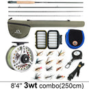 Maximumcatch 3-8WT, juego combinado de caña de pescar con mosca y carrete, 8'6 ''/9', caña de pescar medianamente rápida, carrete de mosca pre-enrollado, línea y tubo triangular