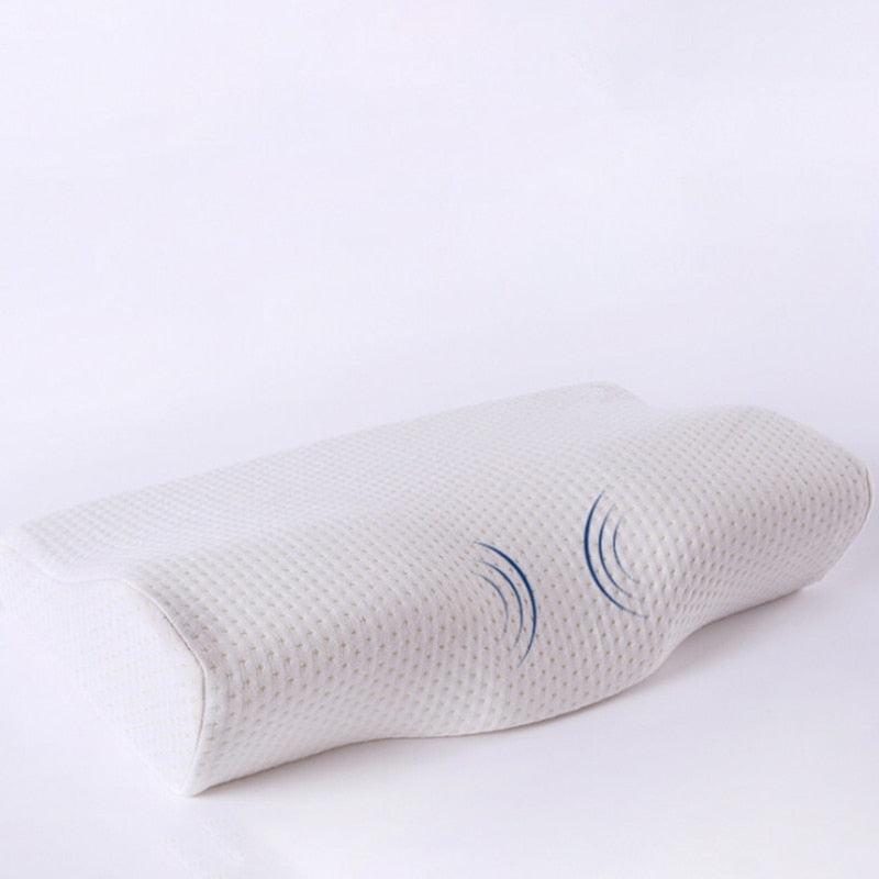 White Memory Foam Pillow for Sleeping Bed Pillow for Neck Pain Orthopedic Pillow Massage Cervical Protection for Bedroom Pillows