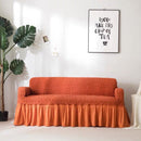 Elastic Sofa Cover Living Room Solid Color Sofa Cover Lattice Sofa Cover Elegant Skirt for Living Room Armchair Couch Sofa