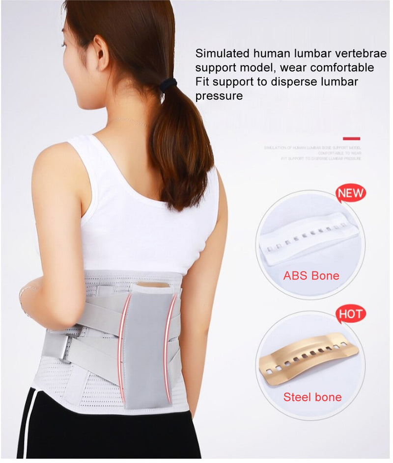 Tourmaline Self-heating Magnetic Steel Bone Orthopedic Upper Lower Back Brace Posture Corrector Men Women Lumbar Support Belt