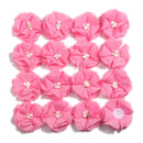 240PCS 5.5cm 2" Pearl Cluster Rhinestone Center Chiffon Hair Flower Hand Sewing Flower Boutique For Baby Headbands