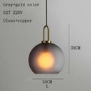 Nordic modern simple glass ball LED E27 pendant lights interior lighting lamps restaurant bedroom stair decoration hanging light