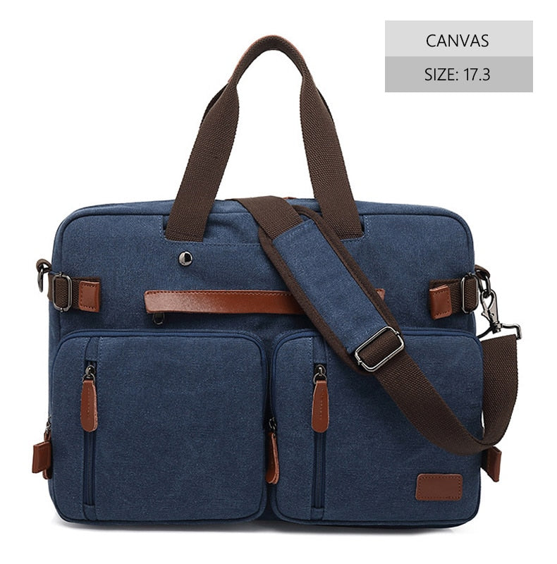 Bolso de trabajo de lona para hombre, maletín de viaje, bandolera multifunción, bolso grande, informal, de negocios, para ordenador portátil, bolsillo XA284ZC