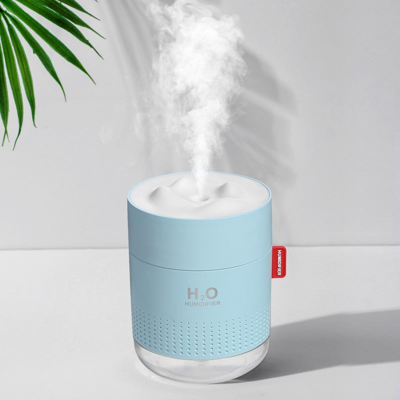 White Snow Mountain Humidifier 500ML Ultrasonic USB Aroma Air Diffuser Soothing Light Aromatherapy Humidificador Home Difusor