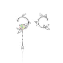 Thaya Silver Plated Earrings Blue Artificial Crystal Flower Stud Earrings Fashion Earring For Women Party Fine Jewelry Gift