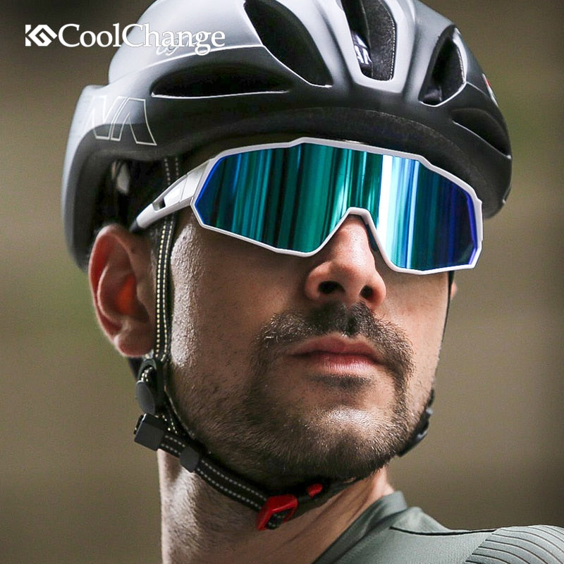 CoolChange Polarized Cycling Glasses Running Riding UV400 Bike Sunglasses Outdoor Sports MTB Bicycle Goggles Eyewear Men Women