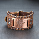 Vnox 26mm Wide Bracelets for Men Viking Icon Nordic Rune Hammer Wristband Black Brown Punk Rock Vintage Jewelry