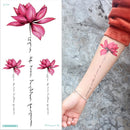 temporary armband tattoos waterproof temporary tattoo sticker flower lotus tattoo sleeve women wrist arm sleeves tatoo fake girl