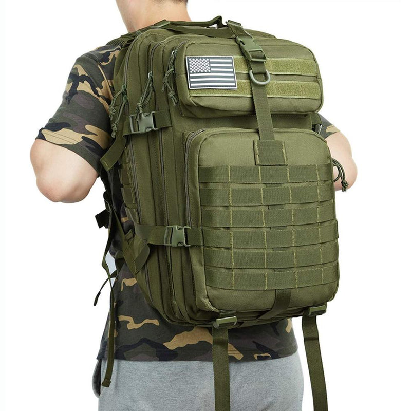 Mochila militar de asalto táctico de 50L, mochila impermeable Molle del ejército, mochilas para exteriores para senderismo, Camping, escalada, senderismo