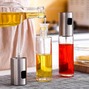 Kitchen Baking Oil Spray Vinegar Bottle Stainless Steel Nozzle Glass Oil Bottle BBQ Water Gravy Boats Grill Sprayer Cooking Tool