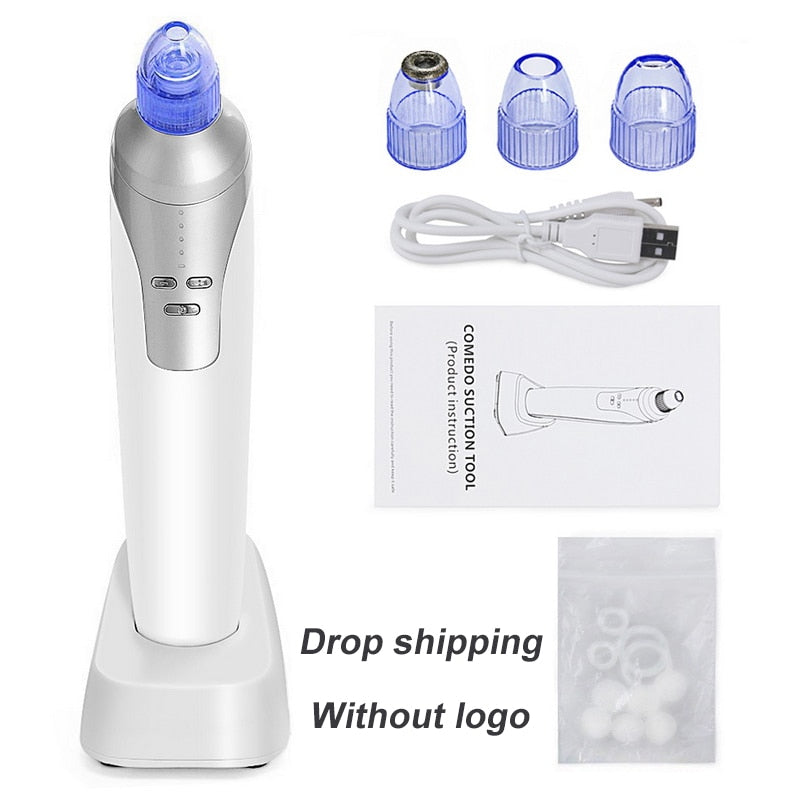 Beauty Star Vacuum Blackhead Remover Facial Vacuum Suction Pore Cleaner Pimple Comedo Removal Microdermabrasion Face Cleaning