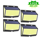 468/114 LED Outdoor Solar Lamp PIR Motion Sensor Waterproof Sunlight Powered wall Light Garden decoration Emergency Street Light