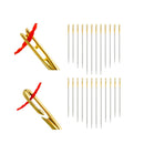 LMDZ, 12/24 Uds., aguja ciega, aguja para ancianos, agujas con orificio lateral, apertura lateral trasera, agujas de coser a mano de acero inoxidable, enhebrado