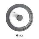 28-30-32cm Frying Pan with Lid Multifunctional Glass Lid Wok Pan Lids Covers Glass Round Pan Lid Silicone Glass Pan Covers