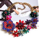 Statement Premium Halskette Zubehör Hochwertige handgemachte Mode Bunte Kristalle Strass Halsketten Schmuck für Frauen