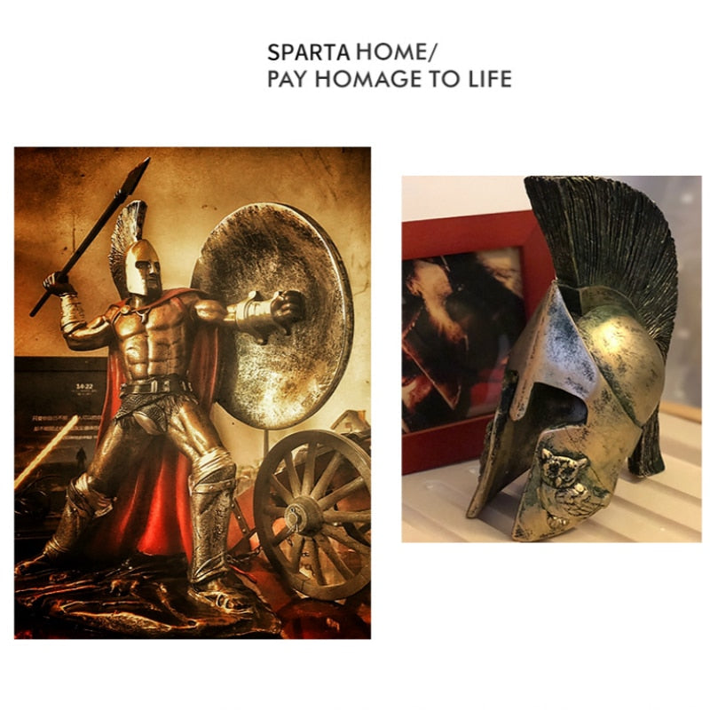 Ornamento antiguo de Roma, modelo de personaje espartano Retro, figuritas artesanales de resina, decoración del hogar, estatua de Guerrero espartano, figura decorativa, regalo