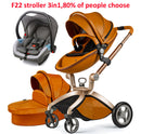 Baby Stroller 3 in 1,Hot Mom travel system High Land-scape stroller with bassinet  Folding Carriage for Newborns baby,F22