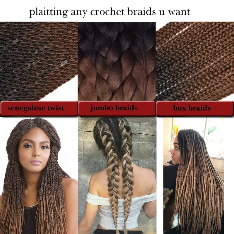 TOMO Pre Stretched Braiding Hair Synthetic Long Professional Hair for Braiding Twist Itch Free Hot Water Setting Yaki Wave Hair