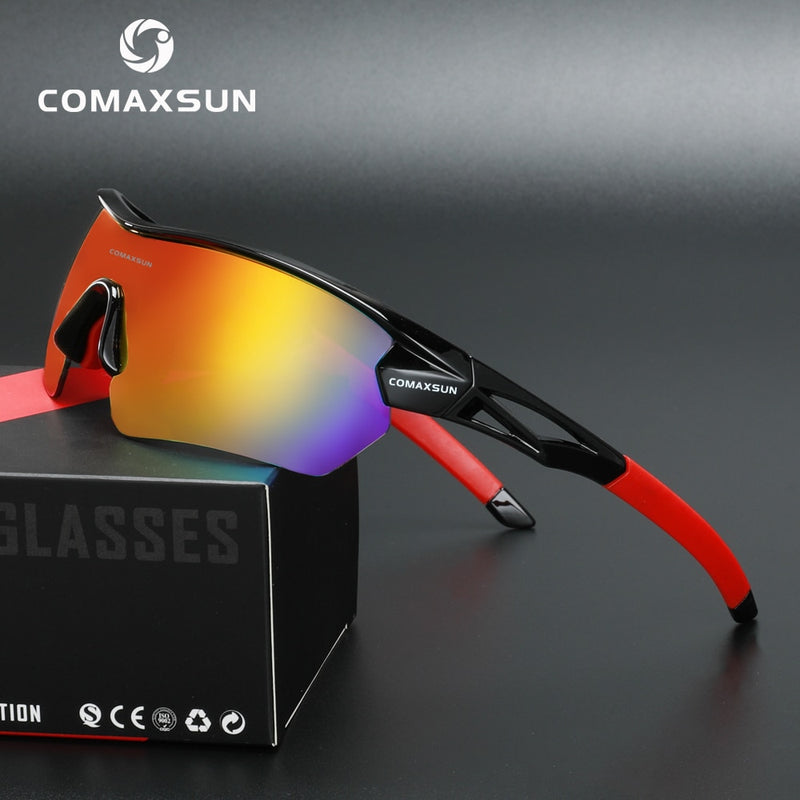 Comaxsun gafas de ciclismo polarizadas profesionales MTB gafas de bicicleta de carretera deportes al aire libre gafas de sol de bicicleta UV 400 con 5 lentes TR90
