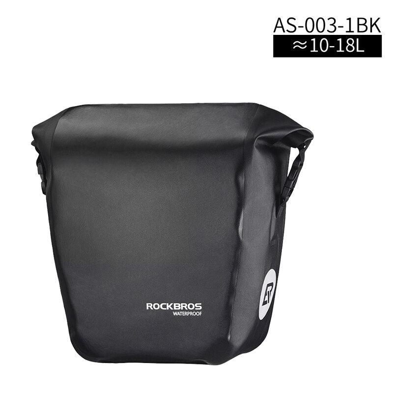 ROCKBROS-bolsa para bicicleta de ciclismo, resistente al agua, bolsa trasera para bicicleta, asiento trasero, bolsas para maletero, alforja, 27L, cesta grande, accesorios para bicicleta MTB