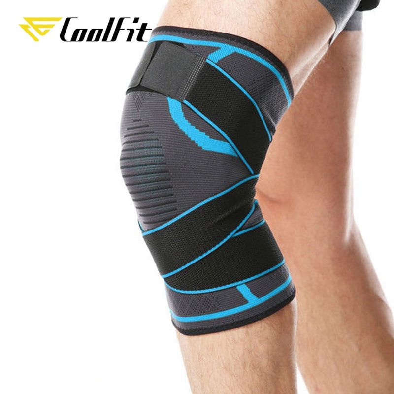 CoolFit 1PCS Dual-use Pressurized Knee Pads Strap Removable Knee Brace Support Crossfit Fitness Running Sports Knee Protector