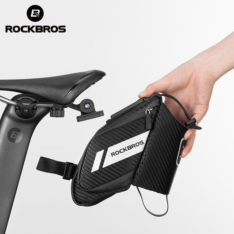 ROCKBROS 1.5L Bolsa de bicicleta Repelente al agua Durable Reflectante MTB Bicicleta de carretera con botella de agua Bolsa de bicicleta de bolsillo Accesorios