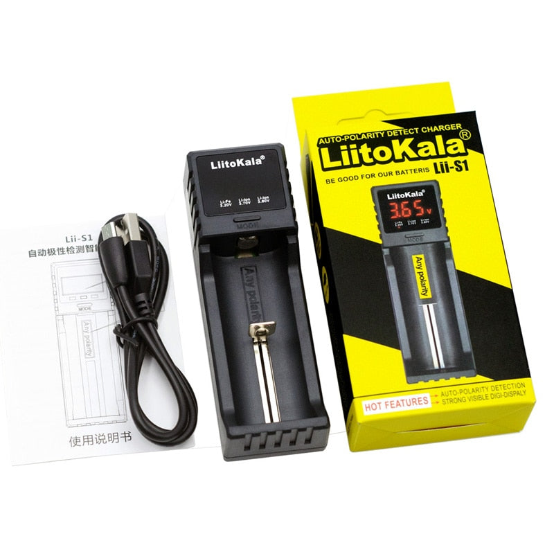 Liitokala Lii402 Lii202 Lii100 LiiS1 18650 cargador 1,2 V 3,7 V 3,2 V AA/AAA 26650 NiMH batería de iones de litio cargador inteligente 5V 2A enchufe de la UE