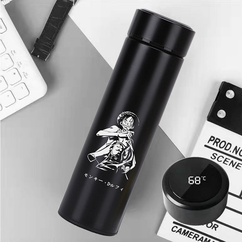 500ml Pure Color Stainless Steel One Piece Thermos Cup With Creative Cover Children Juice Thermos Cup