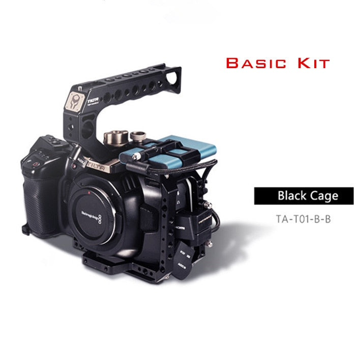 Tilta BMPCC 4K 6K Cage TA-T01-BG Tactical Finished oder Grey Full Cage SSD Drive Holder Top Handle für BlackMagic BMPCC 4K 6K