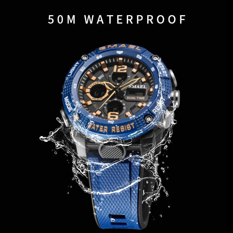 Sport Watches Waterproof 50M SMAEL Top Brand Luxury Watch Alarm Clock For Male Digital 8039 Men&