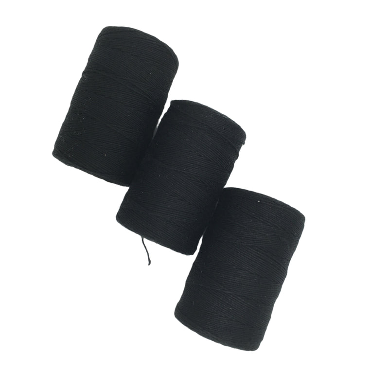 12 rolls BLACK Hair Weaving Thread Cotton Sewing Thread 1000 yards 12 rolls one box gift 1 pc 6.5cm C curved needle