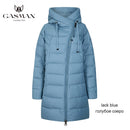 GASMAN 2022, chaqueta larga acolchada de invierno para mujer, abrigo grueso para mujer, Parka con capucha, ropa de algodón de marca cálida para mujer, M-180 de invierno