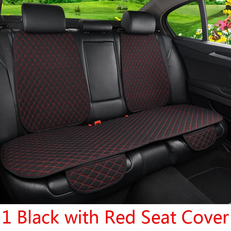 Summer Car Seat Cover Protector Auto Flax Front Back Rear Backrest Linen Seat Cushion Pad for Automotive Interior Truck Suv Van