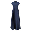 Bohemain Maxi Long Dress Vintage Turn-down Collar Dress Casual Robe Femme 2022 VONDA Casual Vestidos Femininas