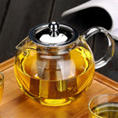650ml 950ml 1300ml Heat Resistant Glass Teapot Induction Cooker Heat Resistant Glass Teapot with 304 Stainless Steel Strainer