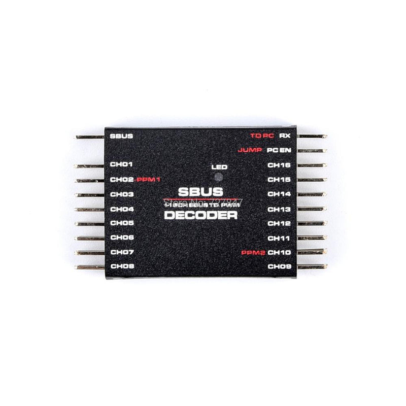 SBUS zu PWM PPM Decoder 16CH unterstützt die PC-Einstellungen für Frsky X8R RXSR Receiver Remote Control Radio