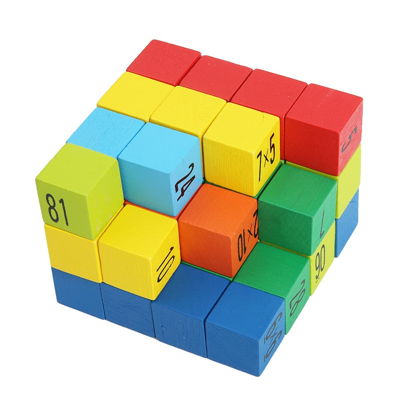 Hölzerne Multiplikation Montessori Pädagogisches Holzspielzeug Mathe-Arithmetik-Tisch-Brettspiel für Kinder, frühes Lerngeschenk