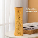 Luxury Europe Gold-Plated Ceramic Vase Home Decor Creative Design Porcelain Decorative Flower Vase For Wedding Decoration