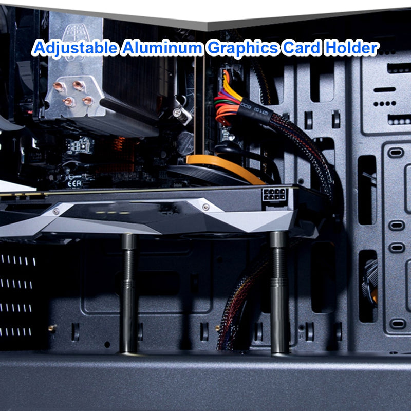 Soporte para tarjeta gráfica GPU, soporte ajustable de aleación de aluminio para tarjeta de vídeo, soporte para Jack, accesorios para carcasa de PC de escritorio