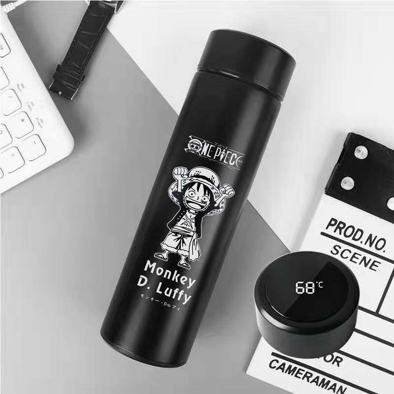 500ml Pure Color Stainless Steel One Piece Thermos Cup With Creative Cover Children Juice Thermos Cup