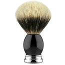 Shaving Brush and Stand, Pure Silvertip Badger Hair Brush Set 22mm Stainless Steel Shaving Stand,Black Resin Alloy Handle Gift