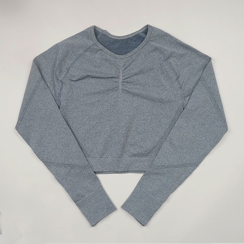 1PC Single free combination Seamless Yoga Set Women Workout Sportswear Gym Clothing Fitness suits Long Sleeve+Leggings+Sport Bra