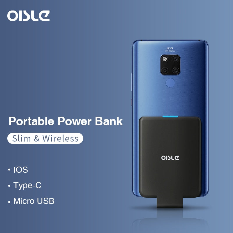 OISLE Mini Power Bank Schlankes externes tragbares Ladegerät für iPhone 13 11 12 X Samsung S8 Xiaomi P30 MI Huawei P40 Powerbank