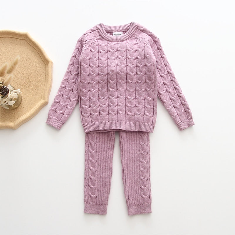 Baby Kleidung Set Strickpullover Baby Mädchen Kleidung Kleinkind Jungen Kleidung Pullover und Hosen Baby Set Kinder Boutique Kleidung