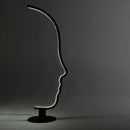 Nordische Human Face LED Stehlampe Schwarz Verstellbar für Wohnzimmer Schlafzimmer Nachttisch Stehleuchte Zuhause Dekoration Innenbeleuchtung