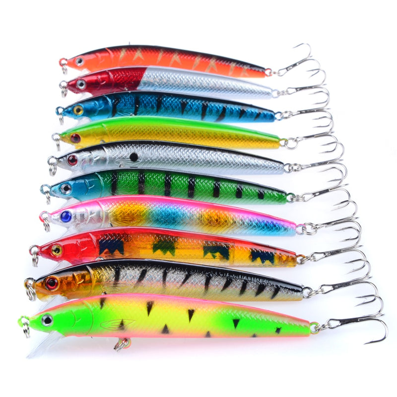 20 Pcs Artificial Bait Fishing Lures Set Topwater Carp fishing Bait Kit Tackle Suit Sale Hard Bait Minnow Fish lure set